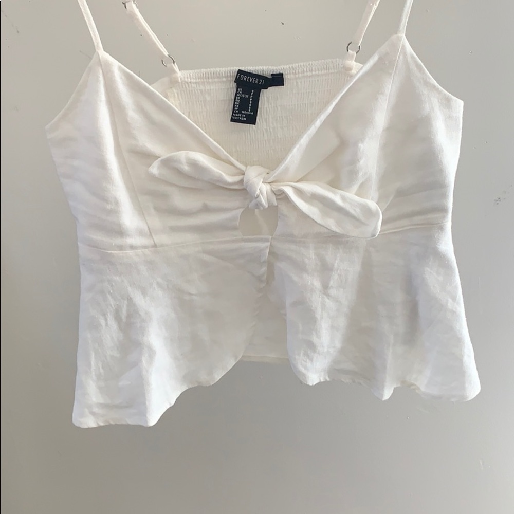 Forever 21 white cropped top